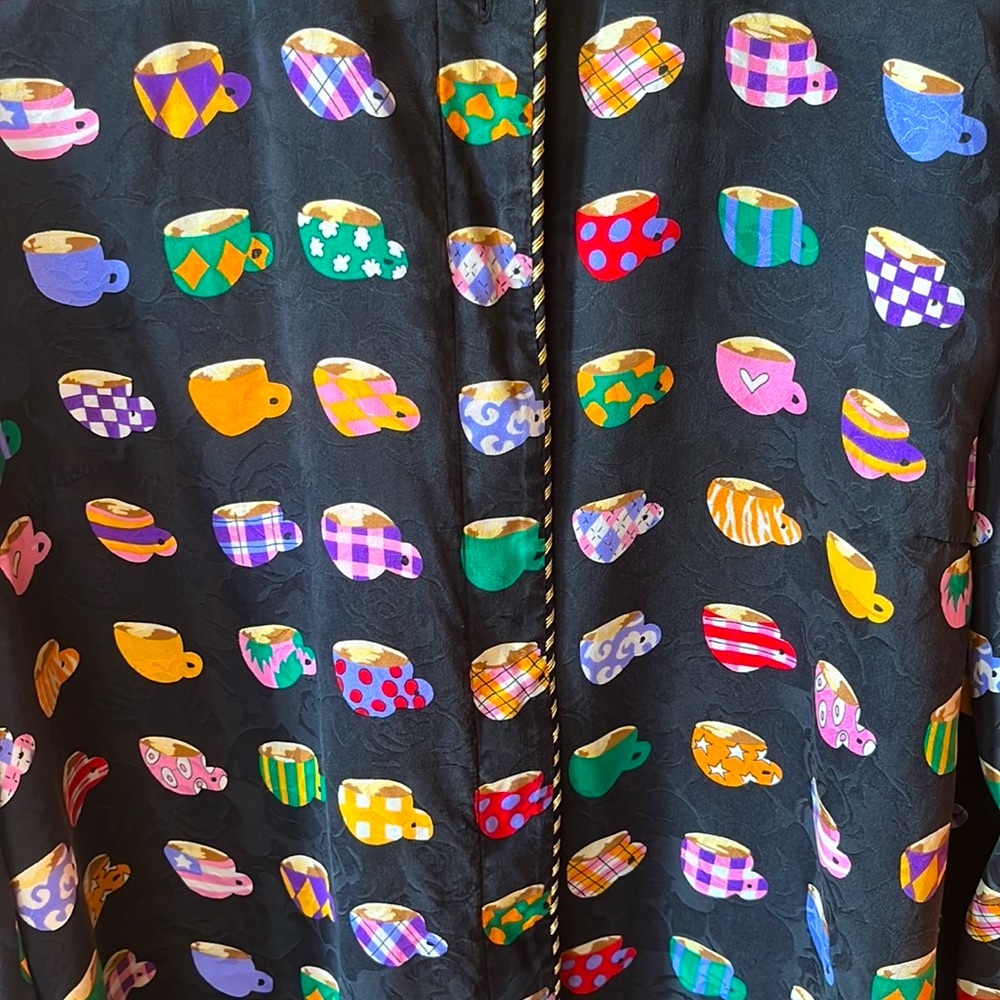 100% silk vintage blouse